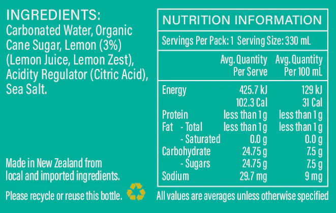 Six Barrel Soda | Lemonade Soda 330mL