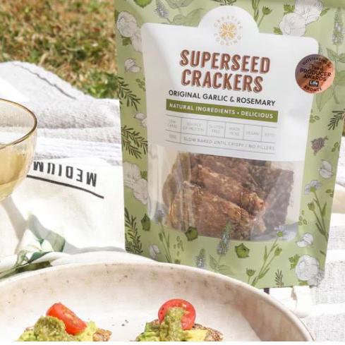 Superseed Crackers | Garlic & Rosemary