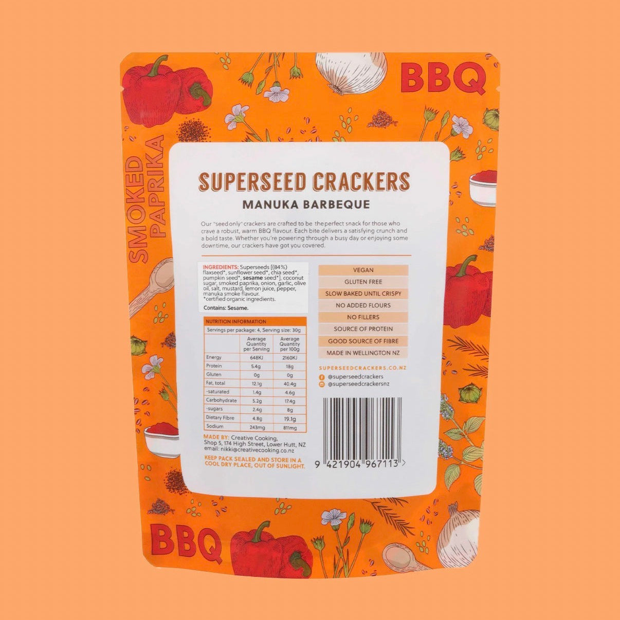 Superseed Crackers | Manuka Barbeque