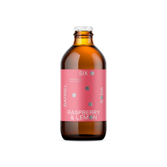 Six Barrel Soda | Raspberry & Lemon Soda 330mL