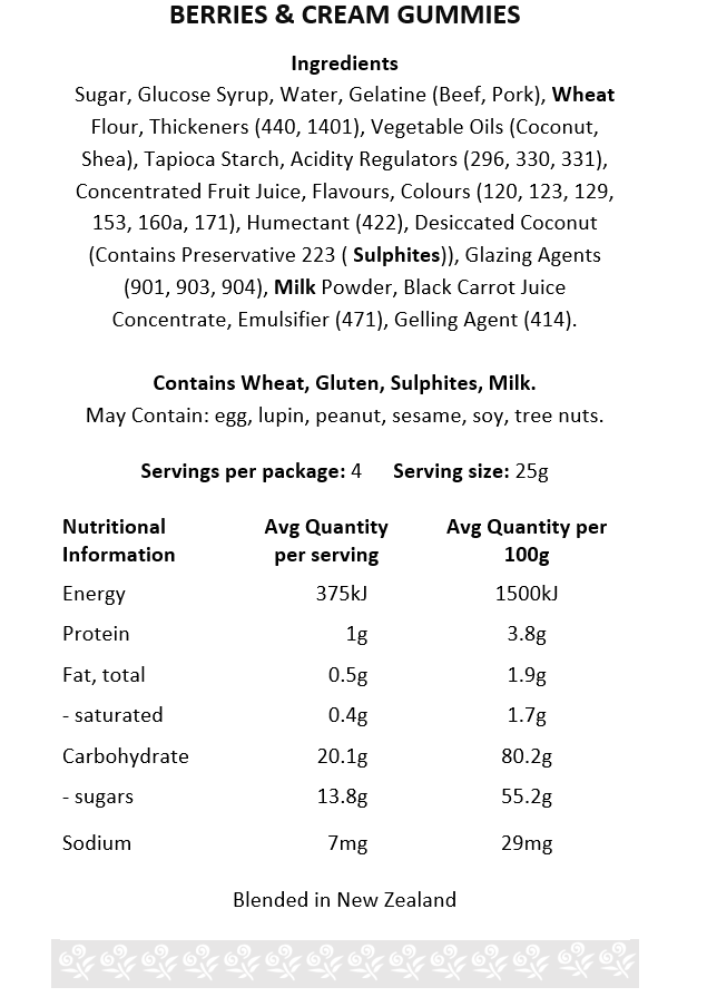 Herb & Spice Fine Foods | Berries & Cream Gummies