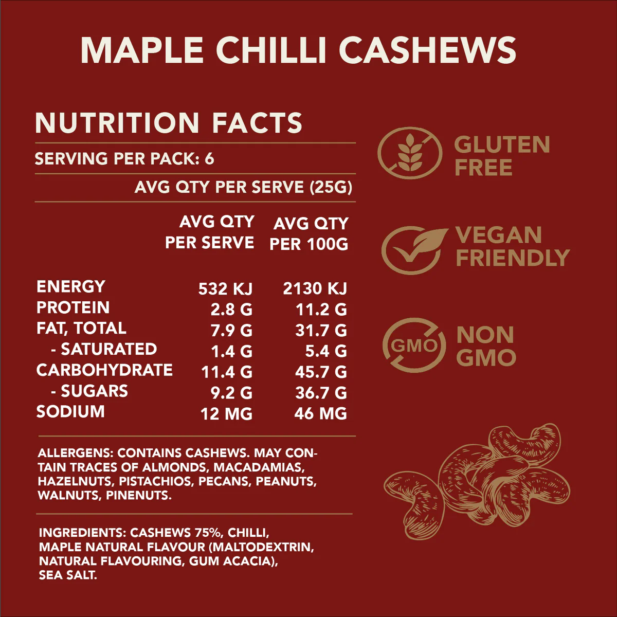 The Kiwi Artisan | Maple Chilli Cashews