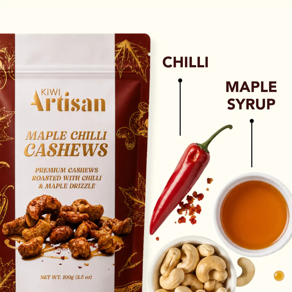 The Kiwi Artisan | Maple Chilli Cashews