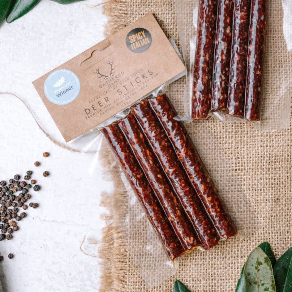 Gathered Game Deer Sticks Salami, pack of four
