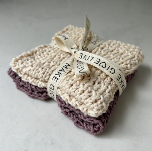 Make, Give, Live | Wash Cloth Set of 2